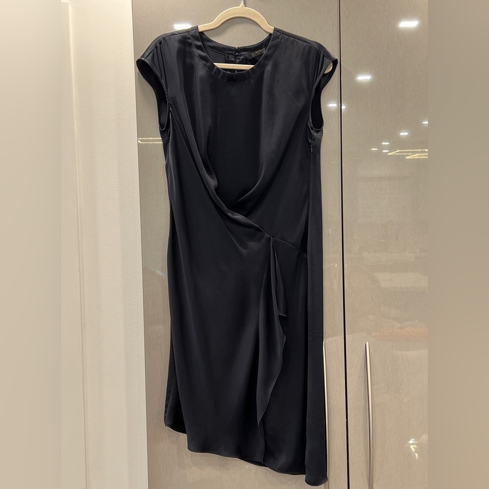Elegant Black Draped Dress